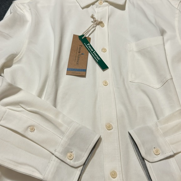 Tailor Vintage Men's Cream Button Down Shirt - Picture 6 of 10